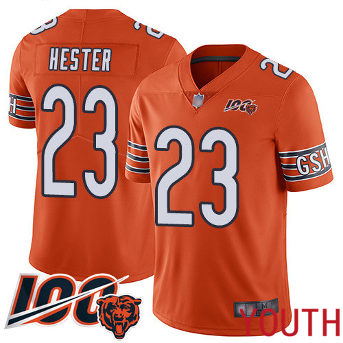 Chicago Bears Limited Orange Youth Devin Hester Alternate Jersey NFL Football 23 100th Season